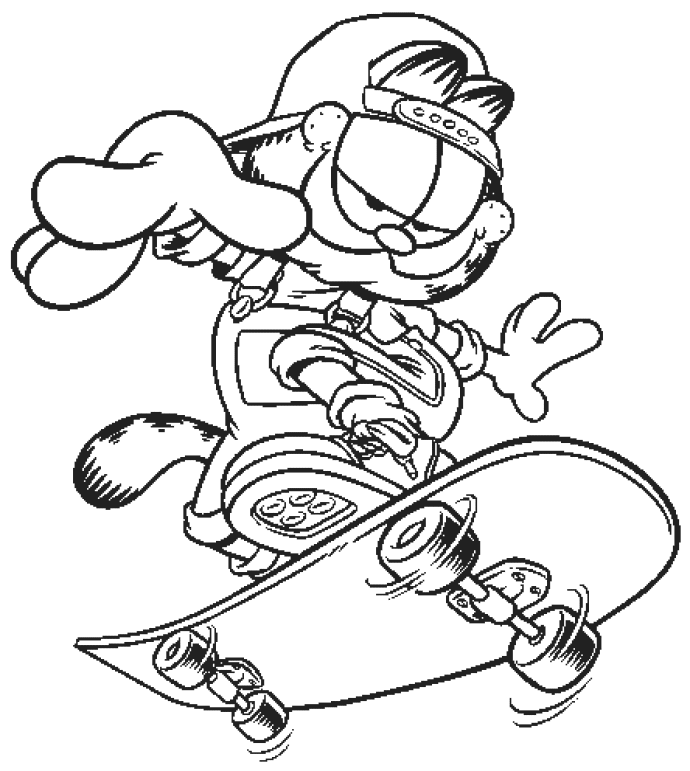 Plansa de colorat cu Skateboard 18 10